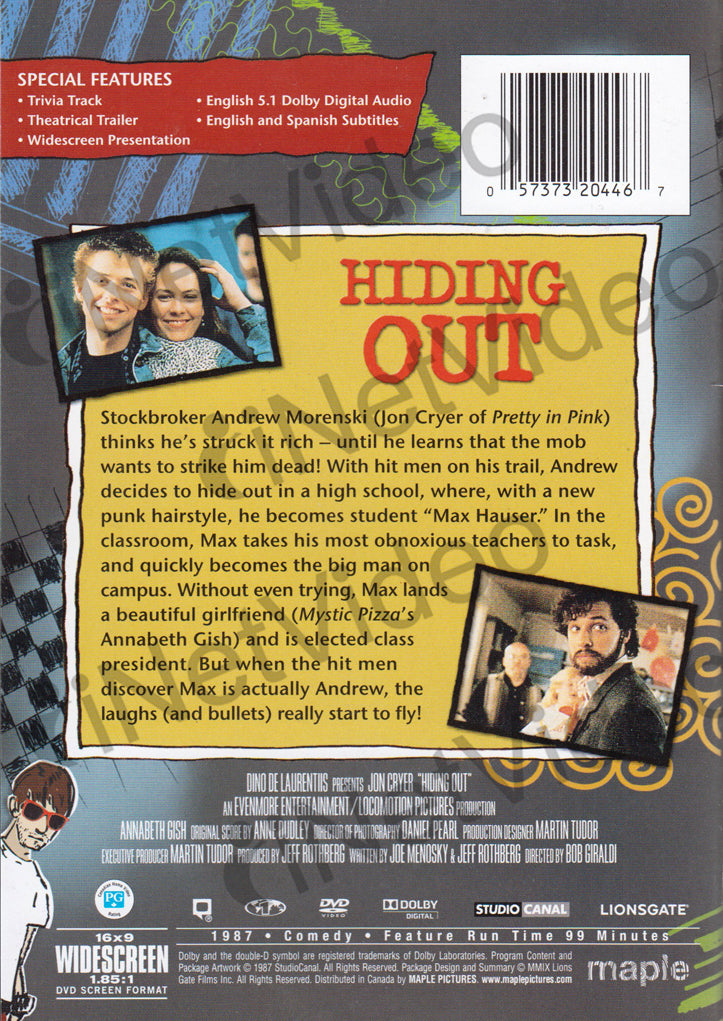 Hiding Out on DVD Movie