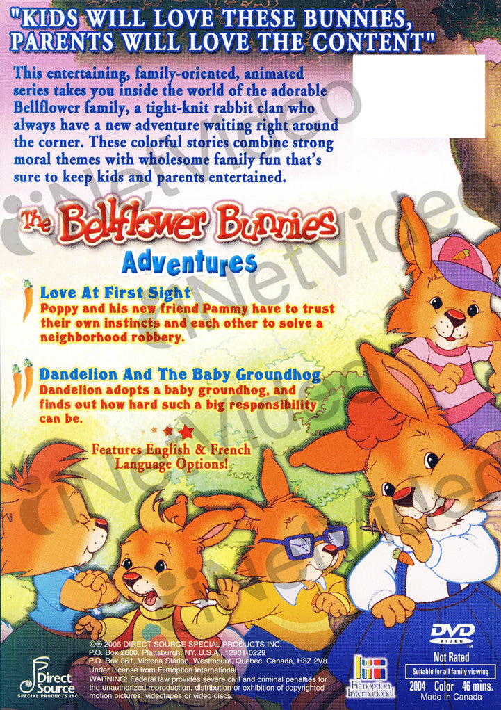 The Bellflower Bunnies - Adventures on DVD Movie