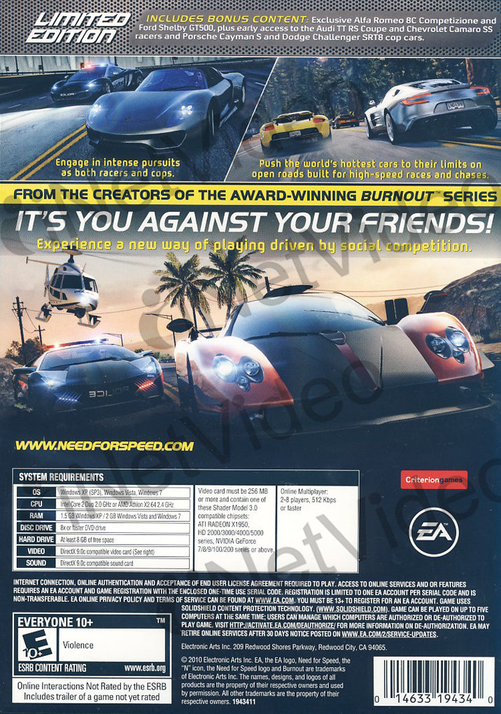 Need for Speed: Hot Pursuit [Limited Edition] (DVD-ROM) for Windows